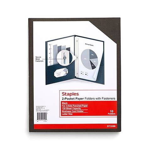 2 pocket folders|Staples Smooth 2.